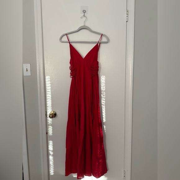 Farm Rio Elegant Red Maxi Dress - Picture 10 of 10